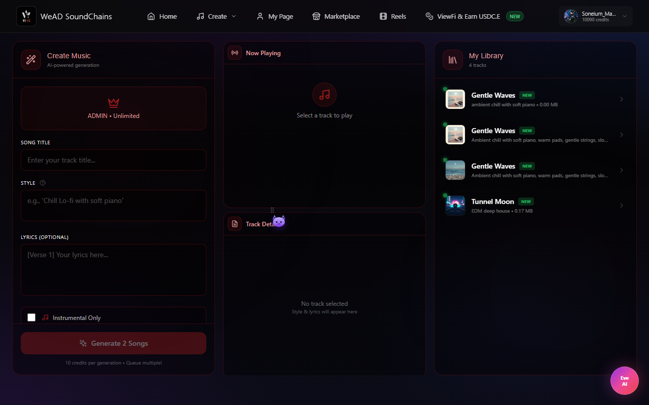AI Composer interface