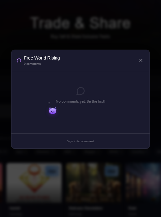 Track comments modal